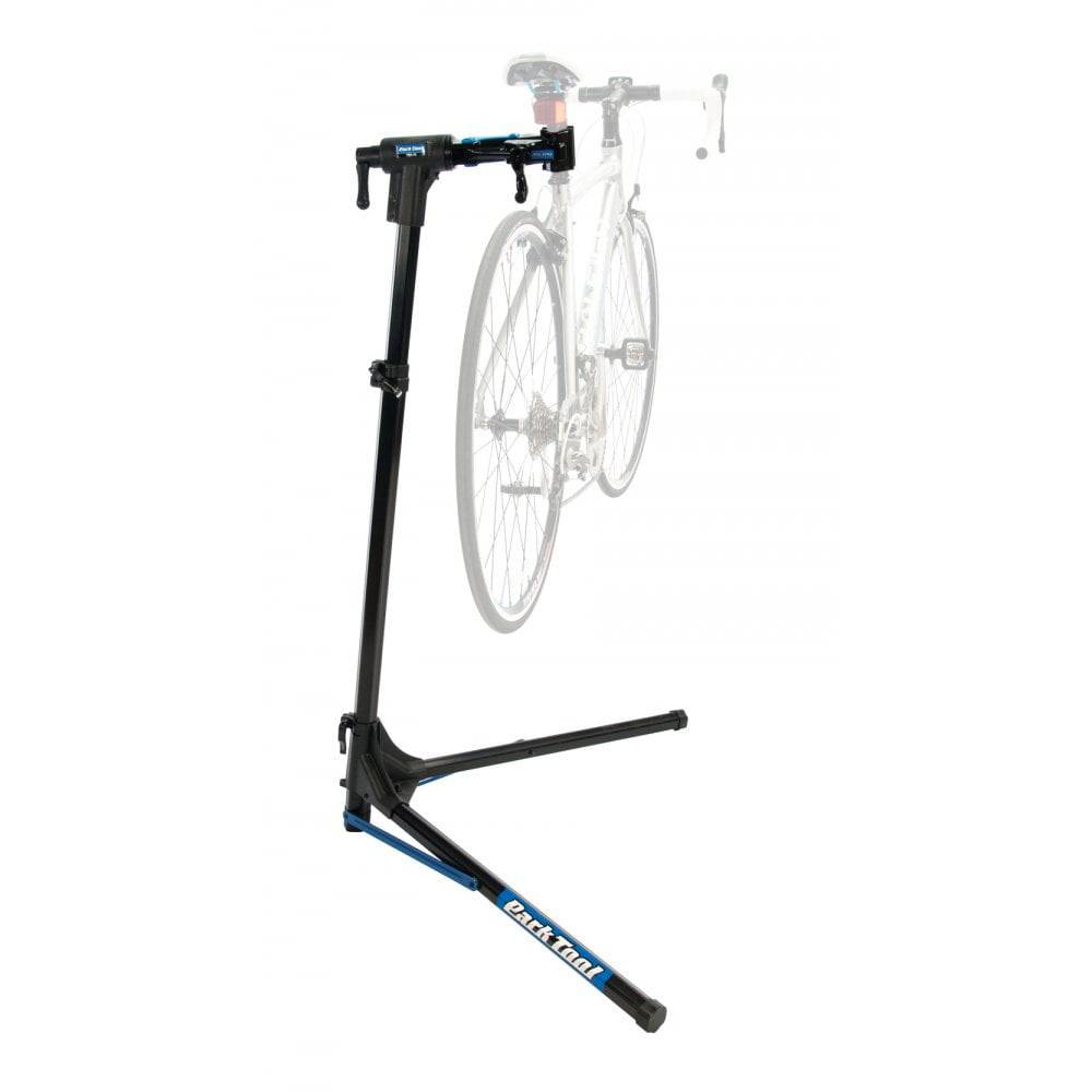 Park Tool PRS-25 bike repair stand with adjustable clamp, ideal for bike maintenance and workshop use.