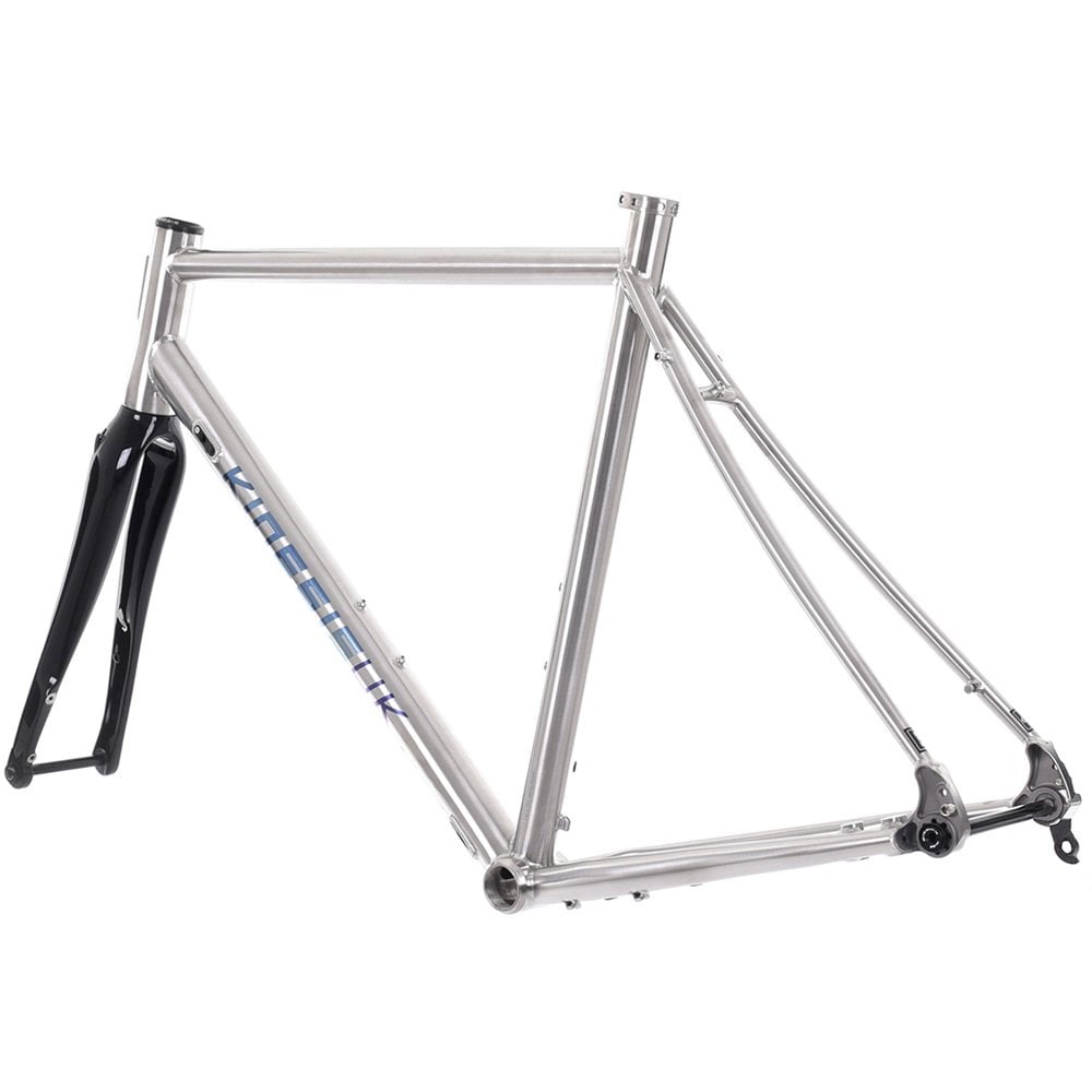 Kinesis UK GTD V2 titanium road frameset with carbon fork and disc brake mounts, lightweight cycling component.