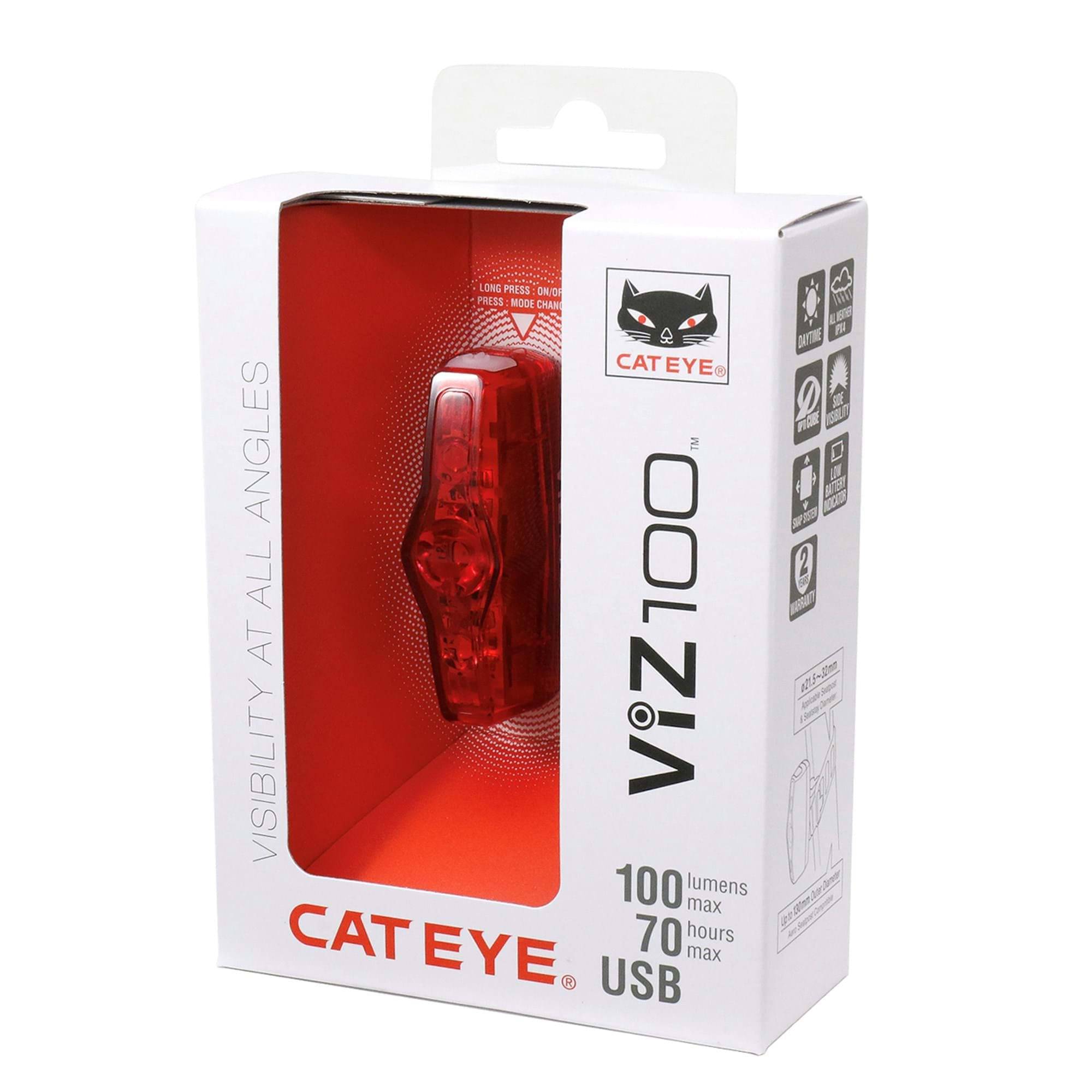Cateye Rear Lights - Viz 100 Rear Bike Light