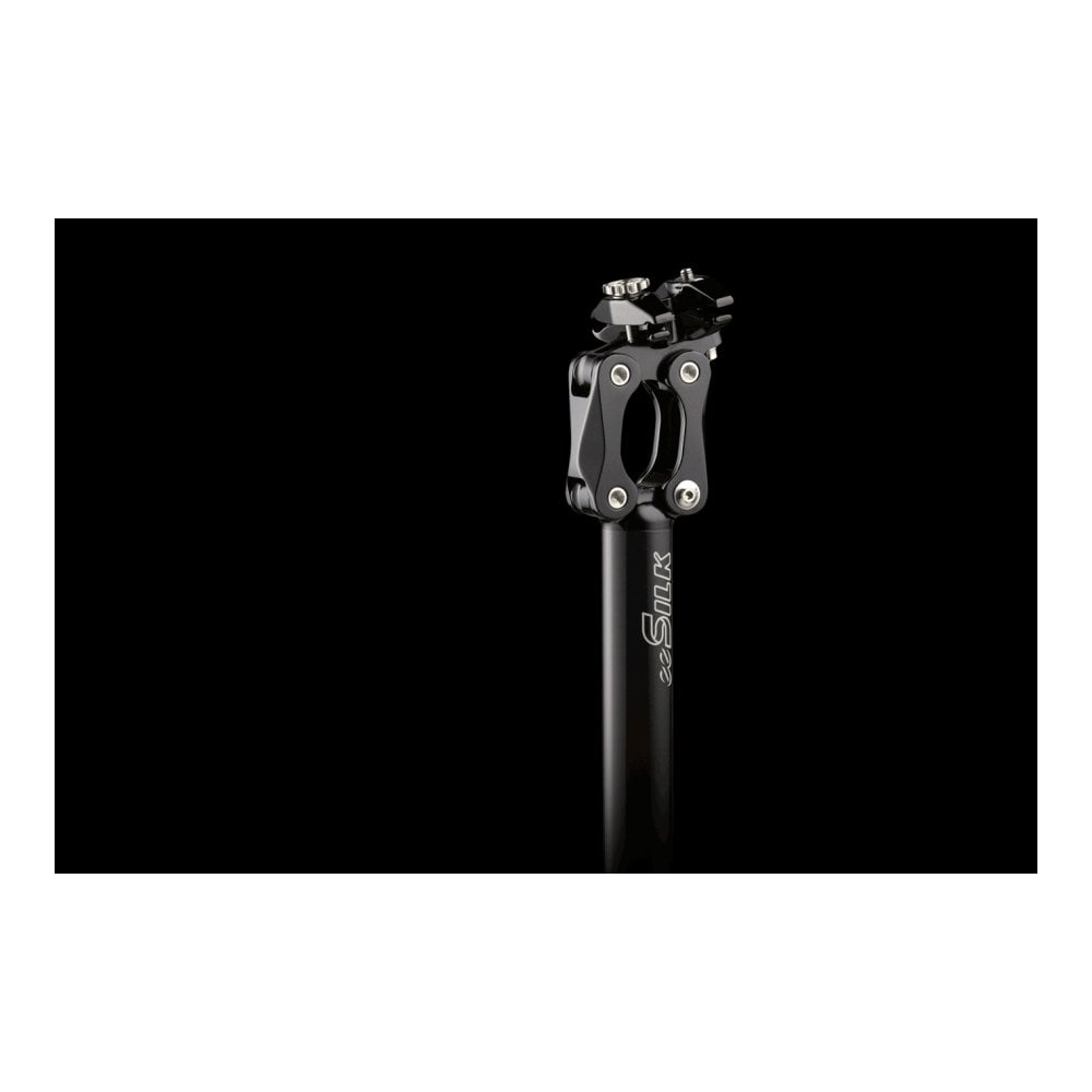 Cane Creek eeSilk+ alloy suspension seatpost for gravel and mixed surfaces, 27.2mm or 31.6mm diameter, showcasing the seatpost.
