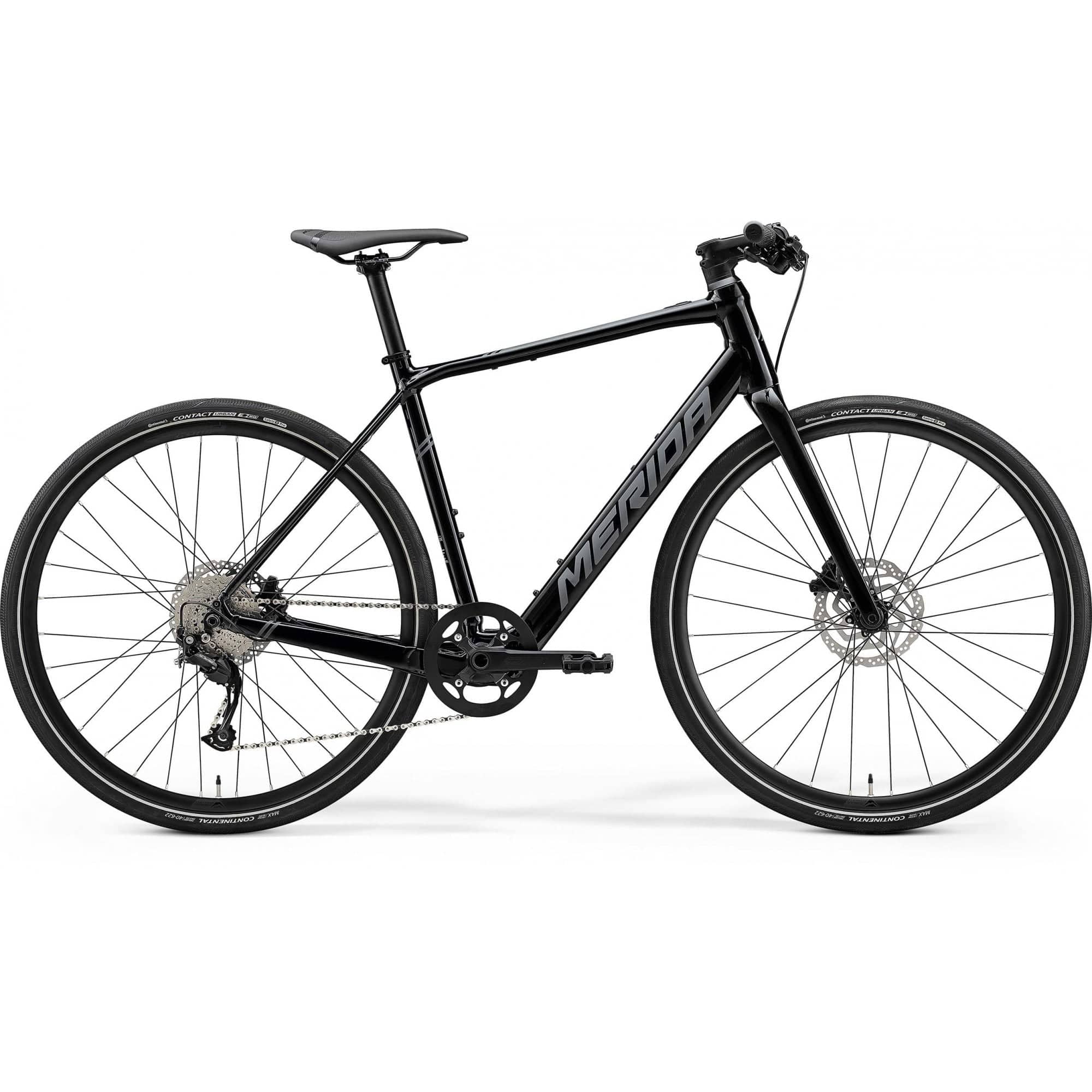 Merida eSpeeder 200 e-hybrid bike with integrated Mahle 40Nm motor and 250Wh battery, shown from the side view.