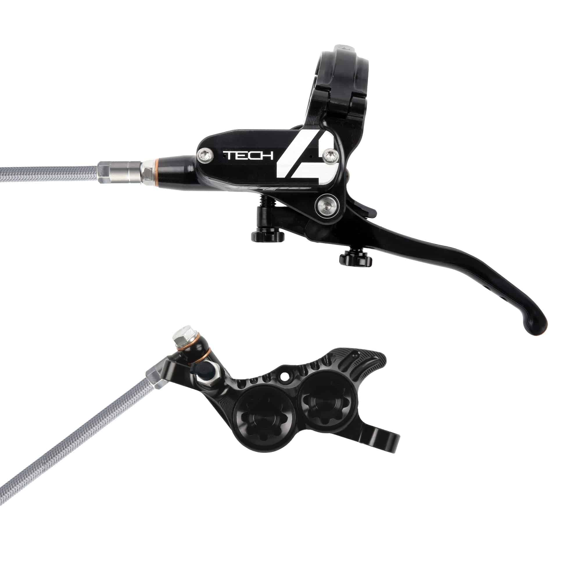 Hope Tech 4 V4 - No Rotor - Braided Brakes