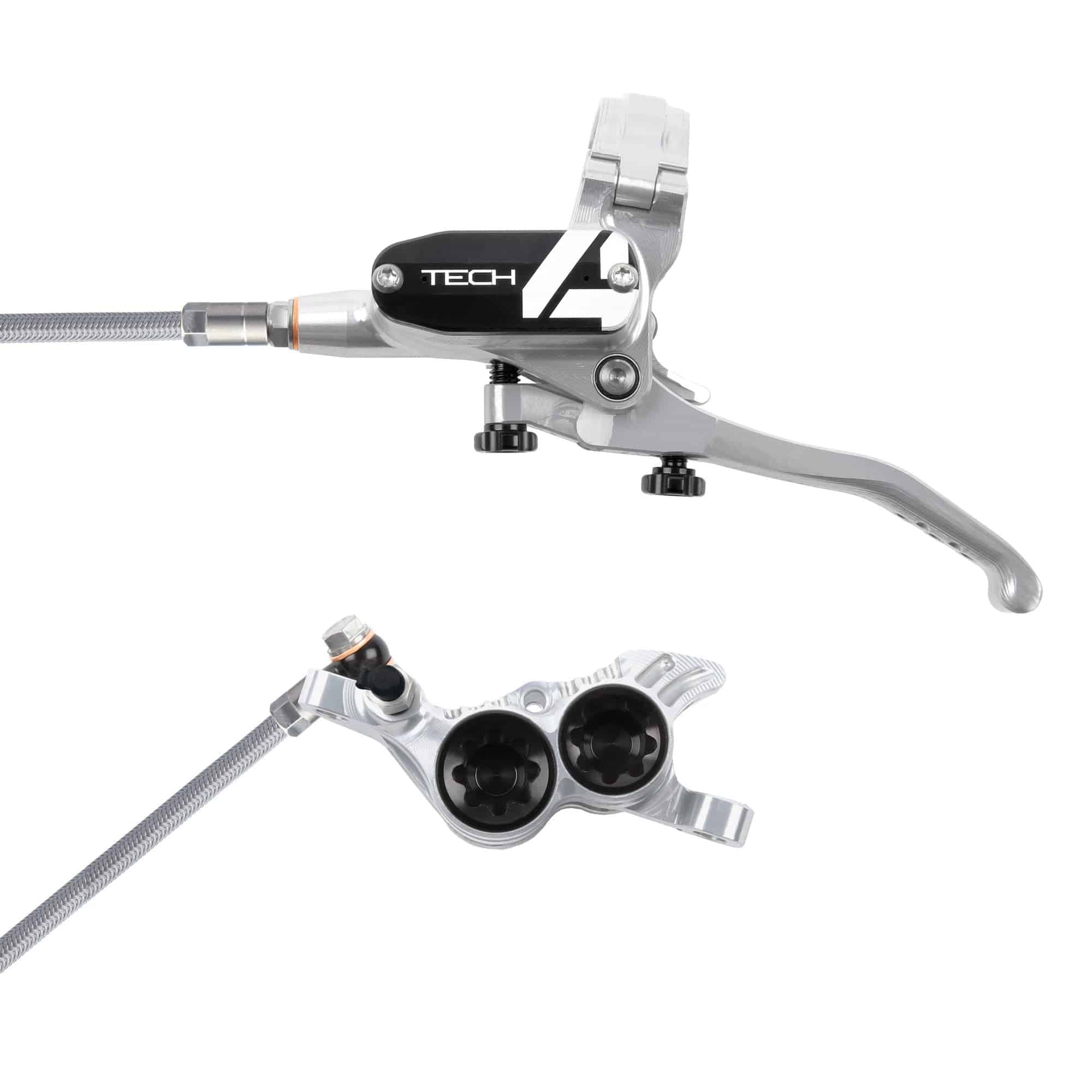 Hope Tech 4 V4 - No Rotor - Braided Brakes