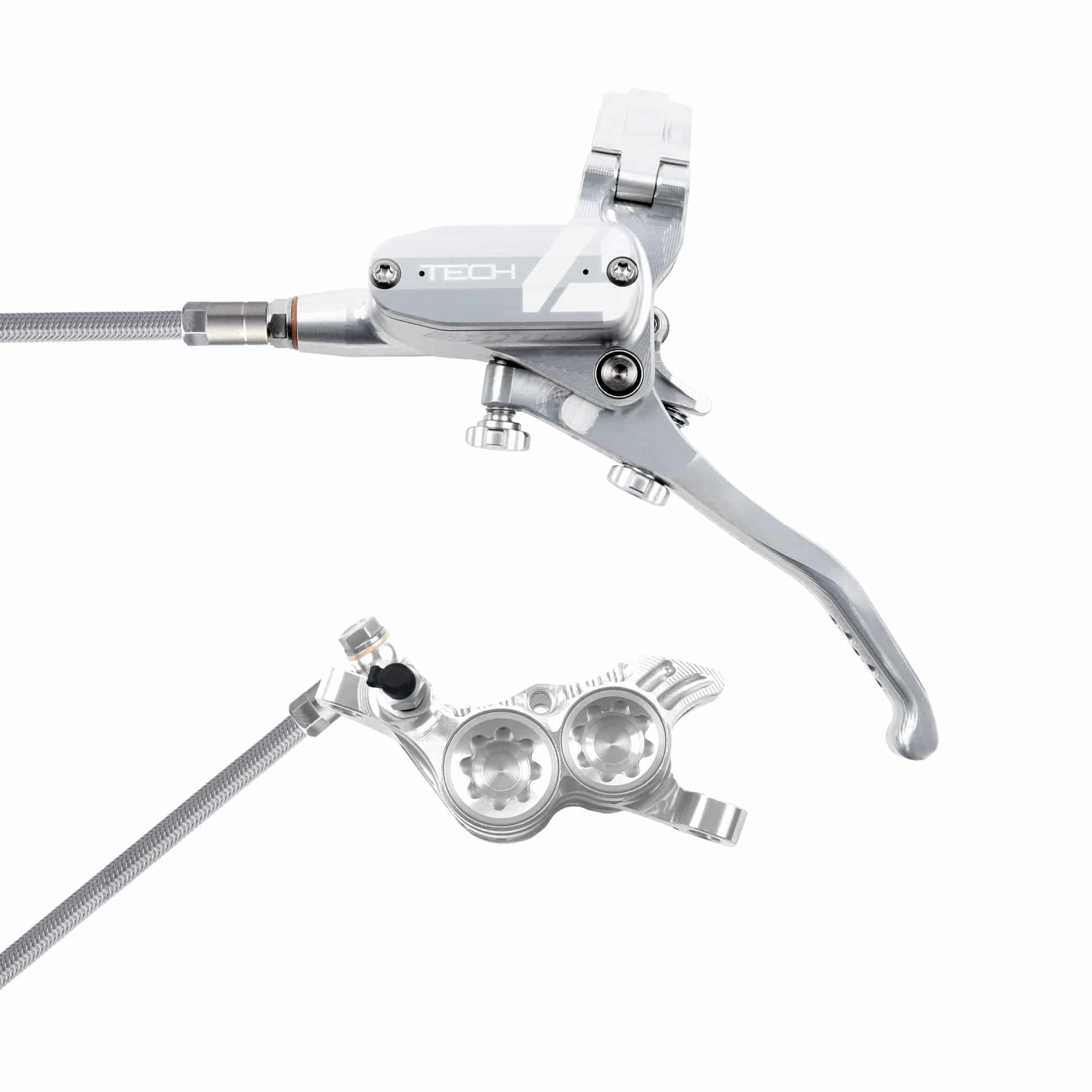 Hope Tech 4 V4 - No Rotor - Braided Brakes