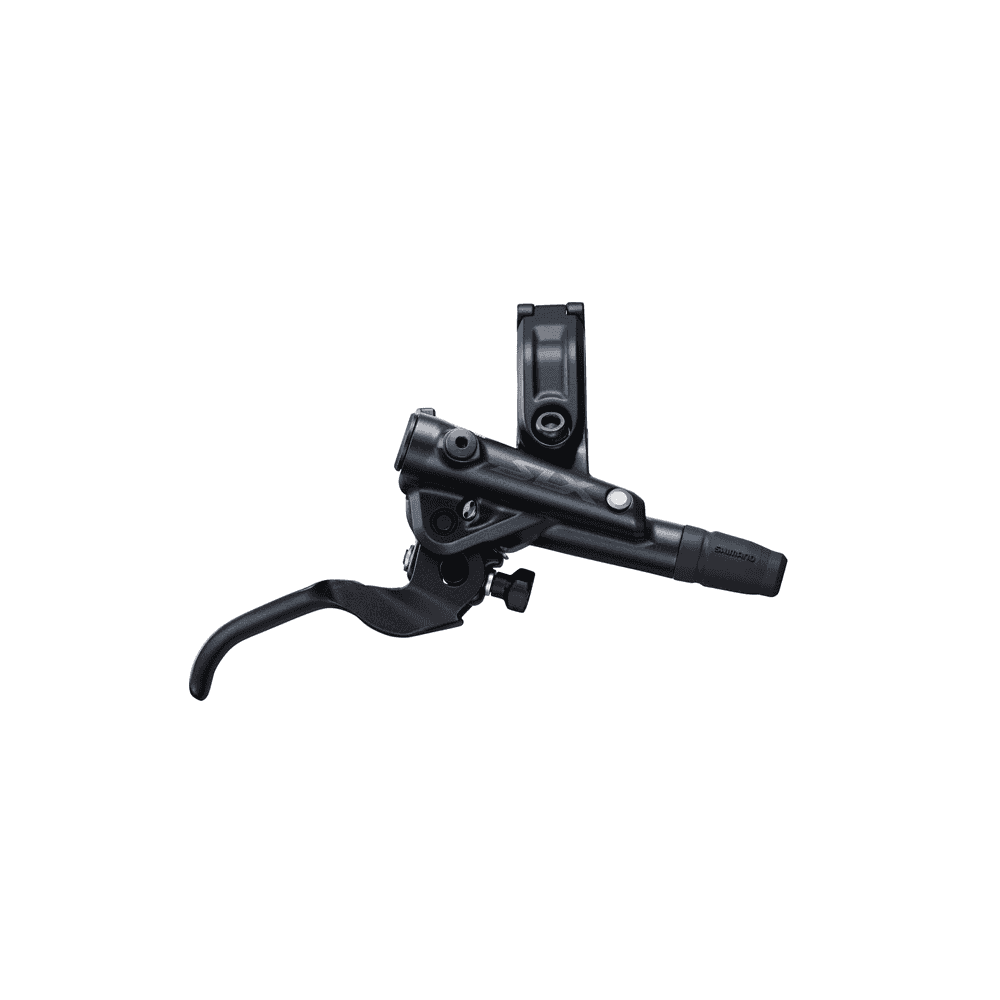 Shimano SLX BL-M7100 hydraulic brake lever with Servo Wave technology, showing ergonomic design and hydraulic components.
