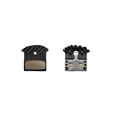 Shimano J04C-MF metal sintered disc brake pads with springs and cooling fins for bicycle braking components.