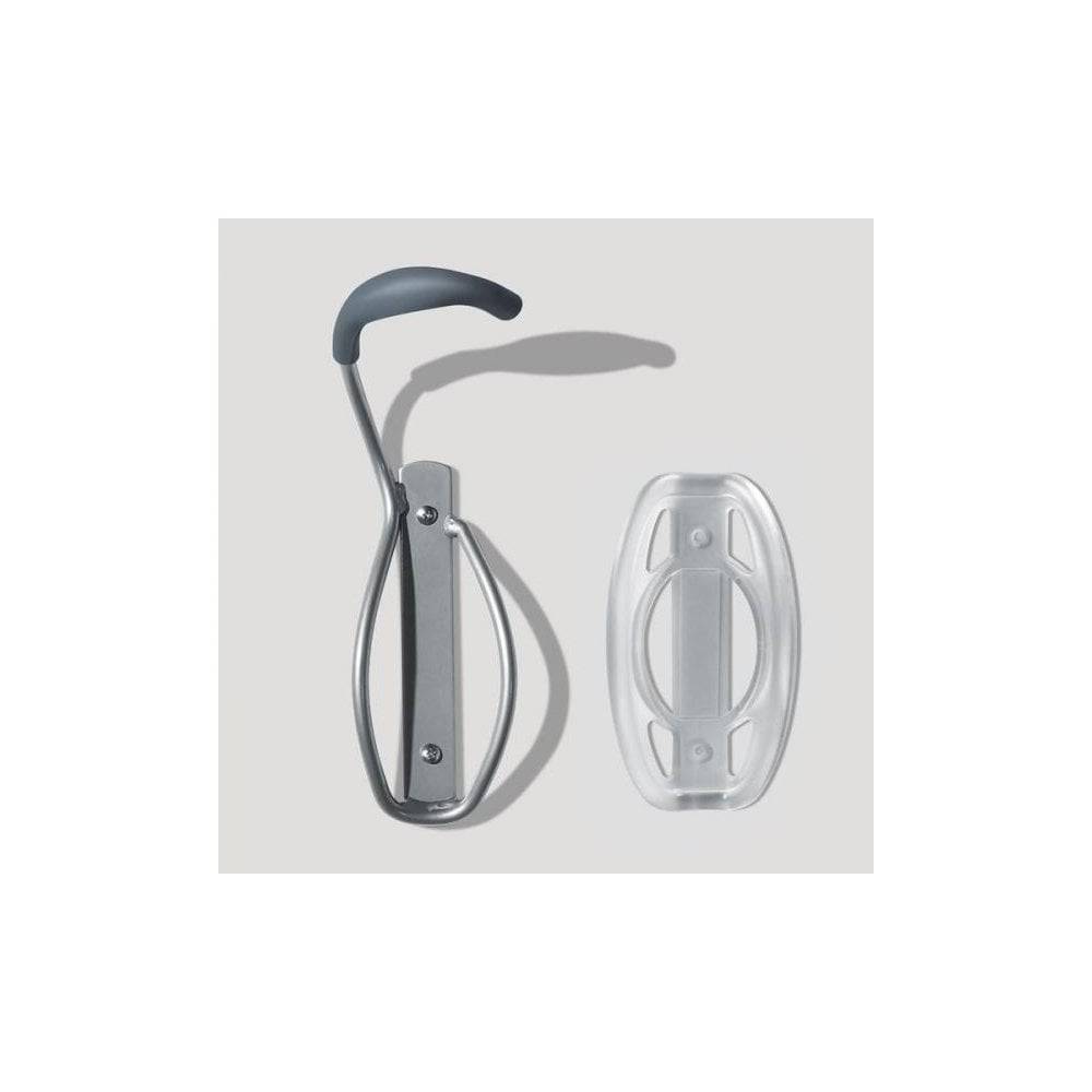 Delta bike hook with tray for fat tire bikes, black wall-mounted rack holds tires up to 3.5 inches wide, ideal for bike storage accessories.