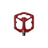 Crank Brothers Stamp 7 flat mountain bike pedal with adjustable pins and durable metal construction.