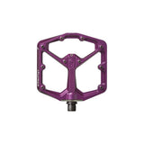 Crank Brothers Stamp 7 flat mountain bike pedal with adjustable pins, durable metal platform for secure grip.