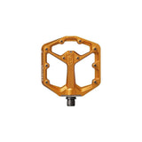 Crank Brothers Stamp 7 flat mountain bike pedal with adjustable pins, black metal pedal for enhanced grip and durability