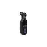Topeak Smart Gauge D2X digital tire pressure gauge showing pressure reading for Presta, Schrader, and Dunlop valves.