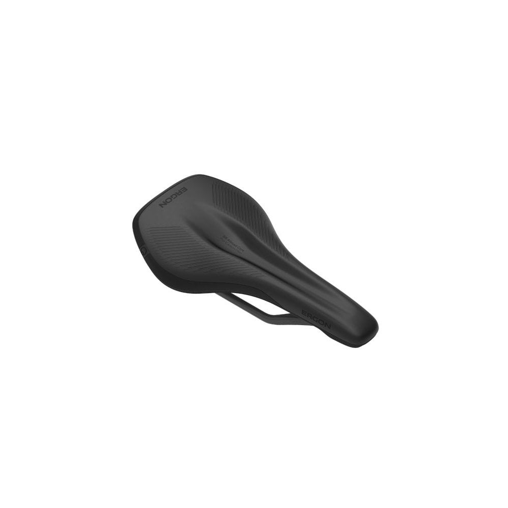 Ergon SR Allroad Core Pro Carbon bike saddle with ergonomic design for road, gravel, and hybrid bikes, featuring lightweight carbon construction.