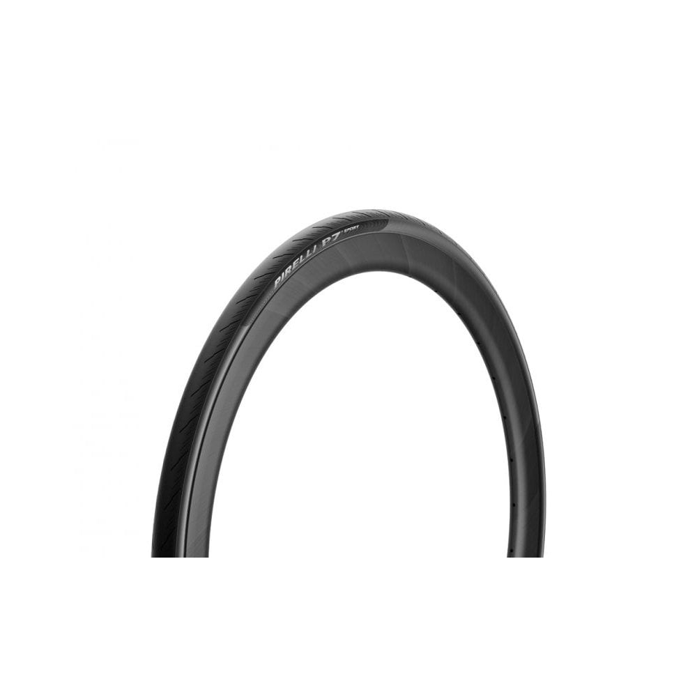 Pirelli P7 Sport bicycle tire with puncture protection and grip, designed for durable road cycling.
