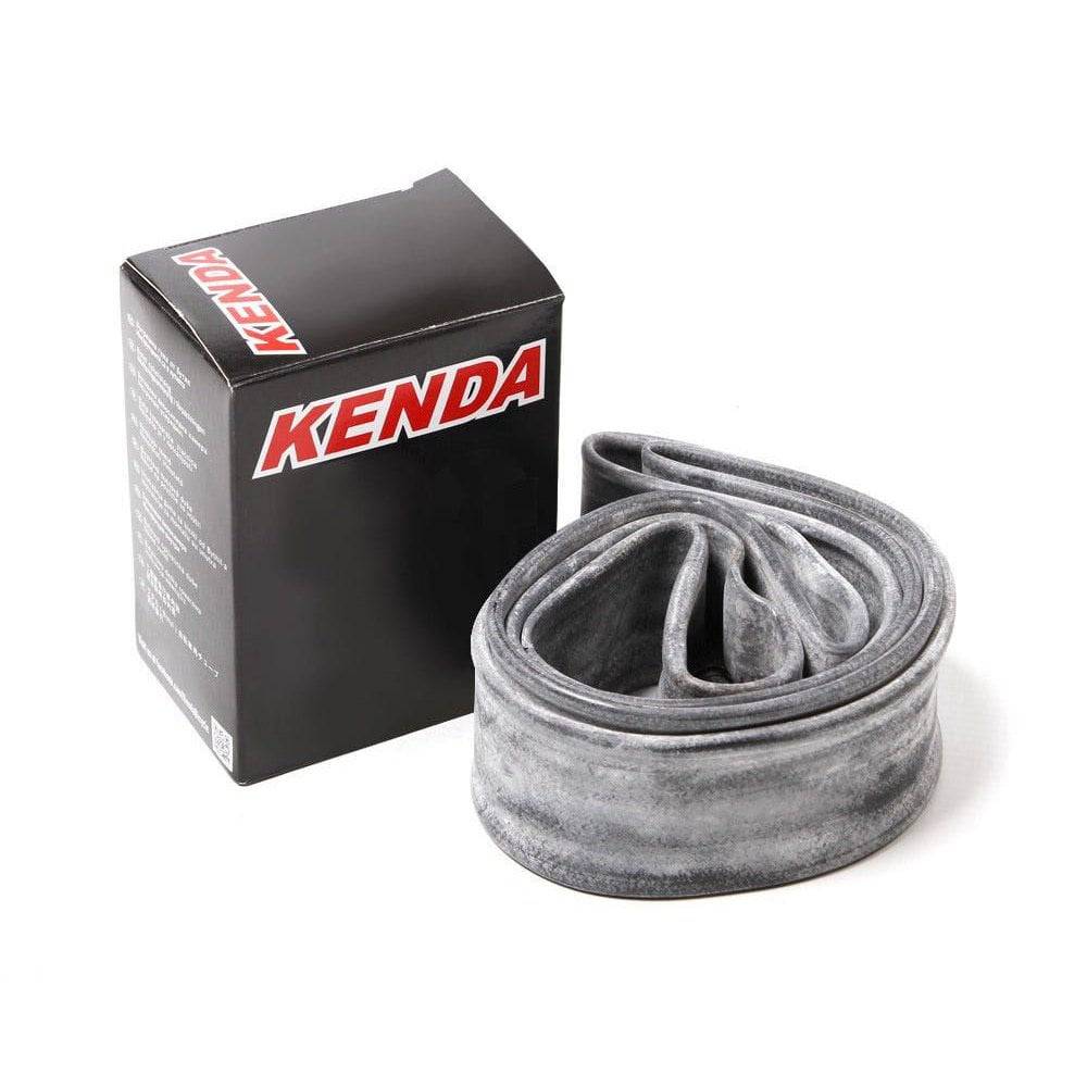 Kenda 29-inch bike inner tube with Presta valve, durable butyl rubber, suitable for mountain and road bikes, unboxed.