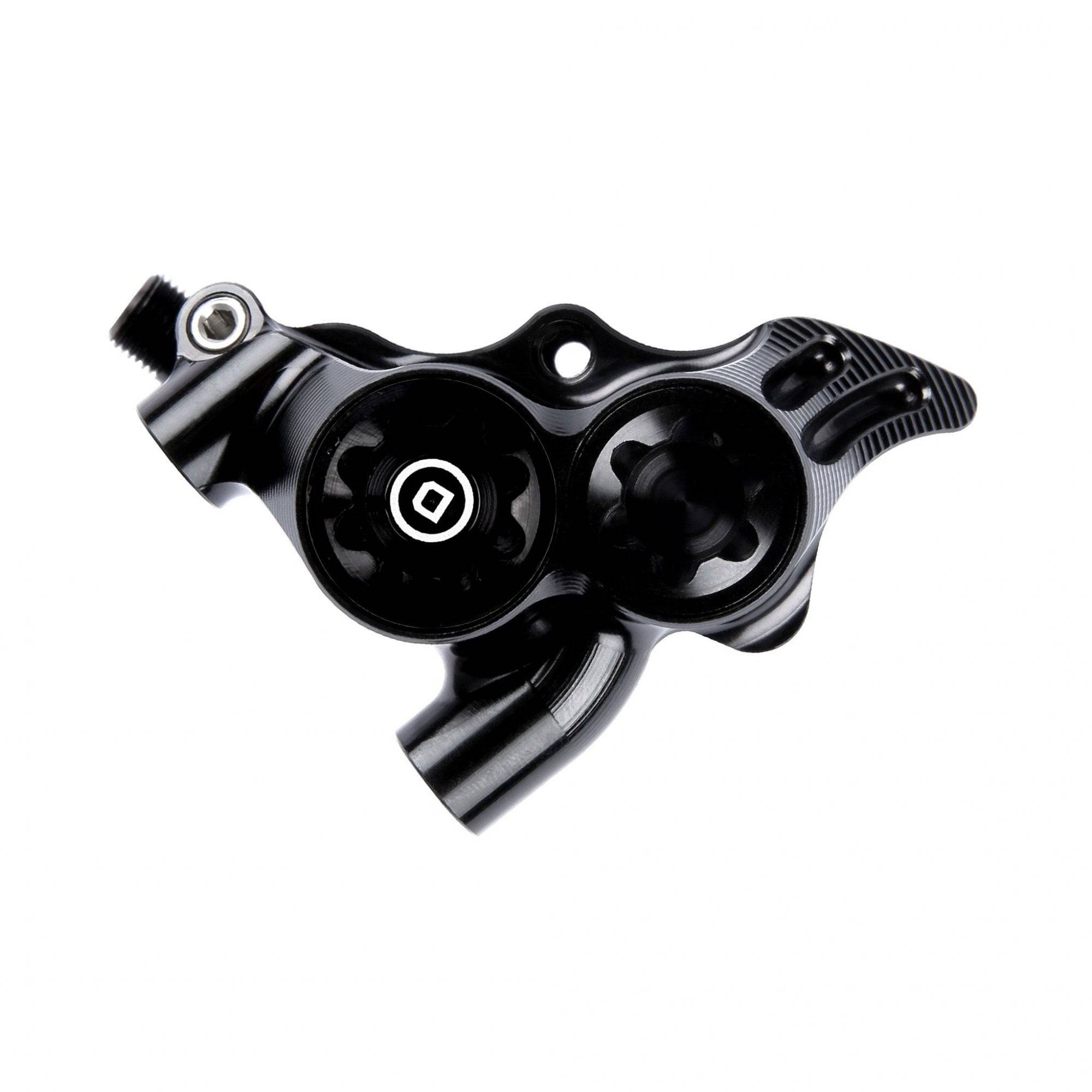 Hope Rx4+ hydraulic caliper for DOT brake systems, showcasing the complete FM standard component with detailed metal and hydraulic parts.