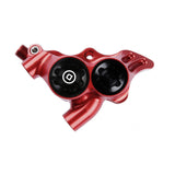Hope Rx4+ hydraulic caliper for FM standard DOT brake systems, showing the metal brake component with mounting features.