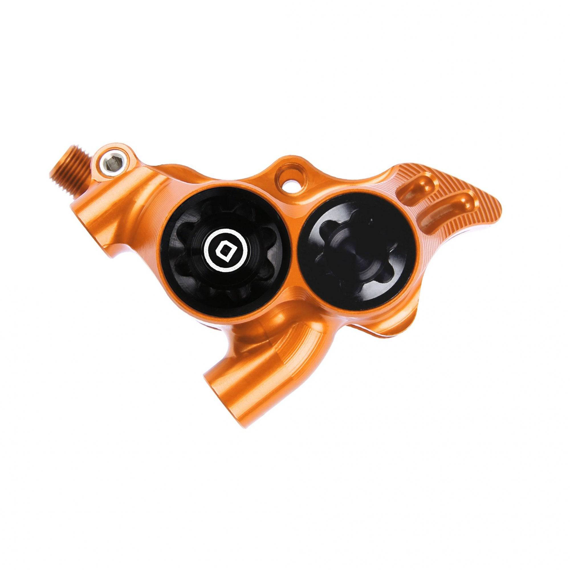 Hope Rx4+ hydraulic caliper for FM standard DOT brake systems, showing the component with detailed metal finish and mounting hardware.