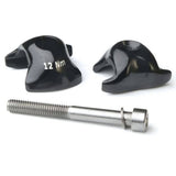 Ritchey WCS Carbon 1-Bolt Rail Clamp for seatposts, lightweight bicycle component with black finish and metal bolt.