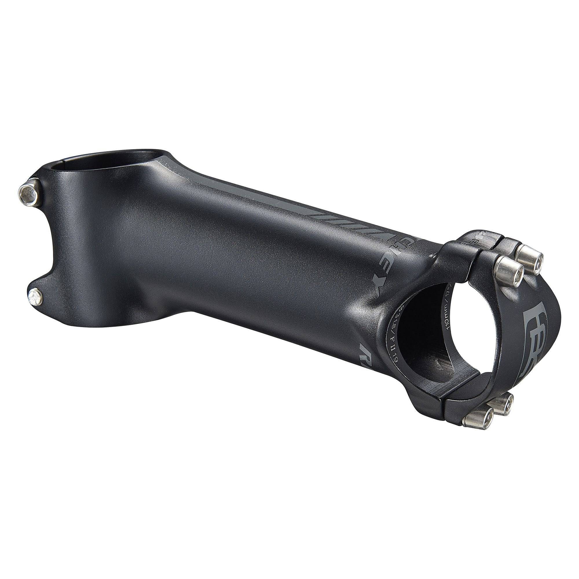 Ritchey Comp 4-Axis-44 stem with wide 44mm faceplate mounted on a 1-1/8 inch steerer tube for bike components.