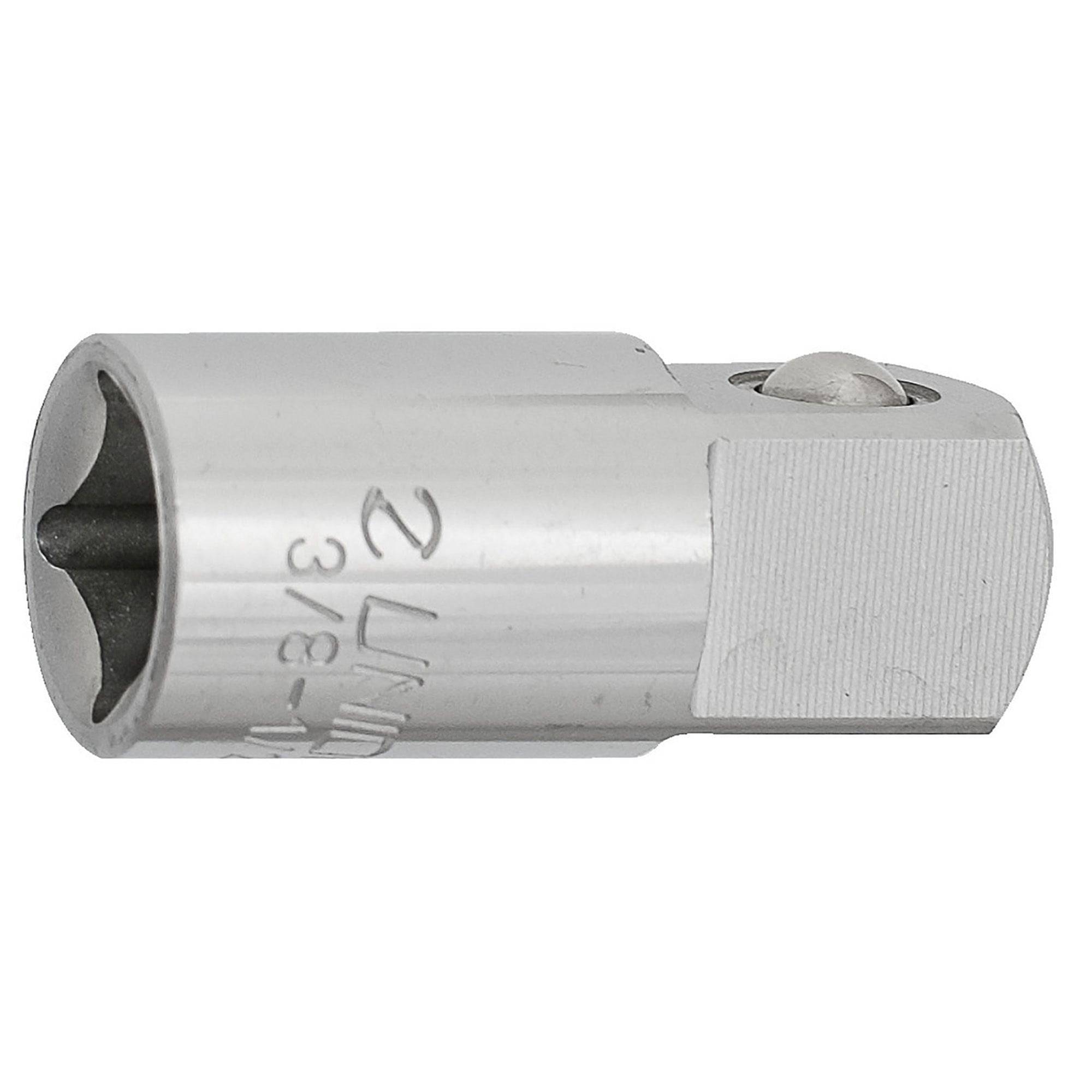 UNIOR chrome-plated 3/8" to 1/4" adaptor for workshop tools, durable and essential for tool compatibility.