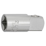 UNIOR chrome-plated 3/8" to 1/4" adaptor for workshop tools, durable and essential for tool compatibility.
