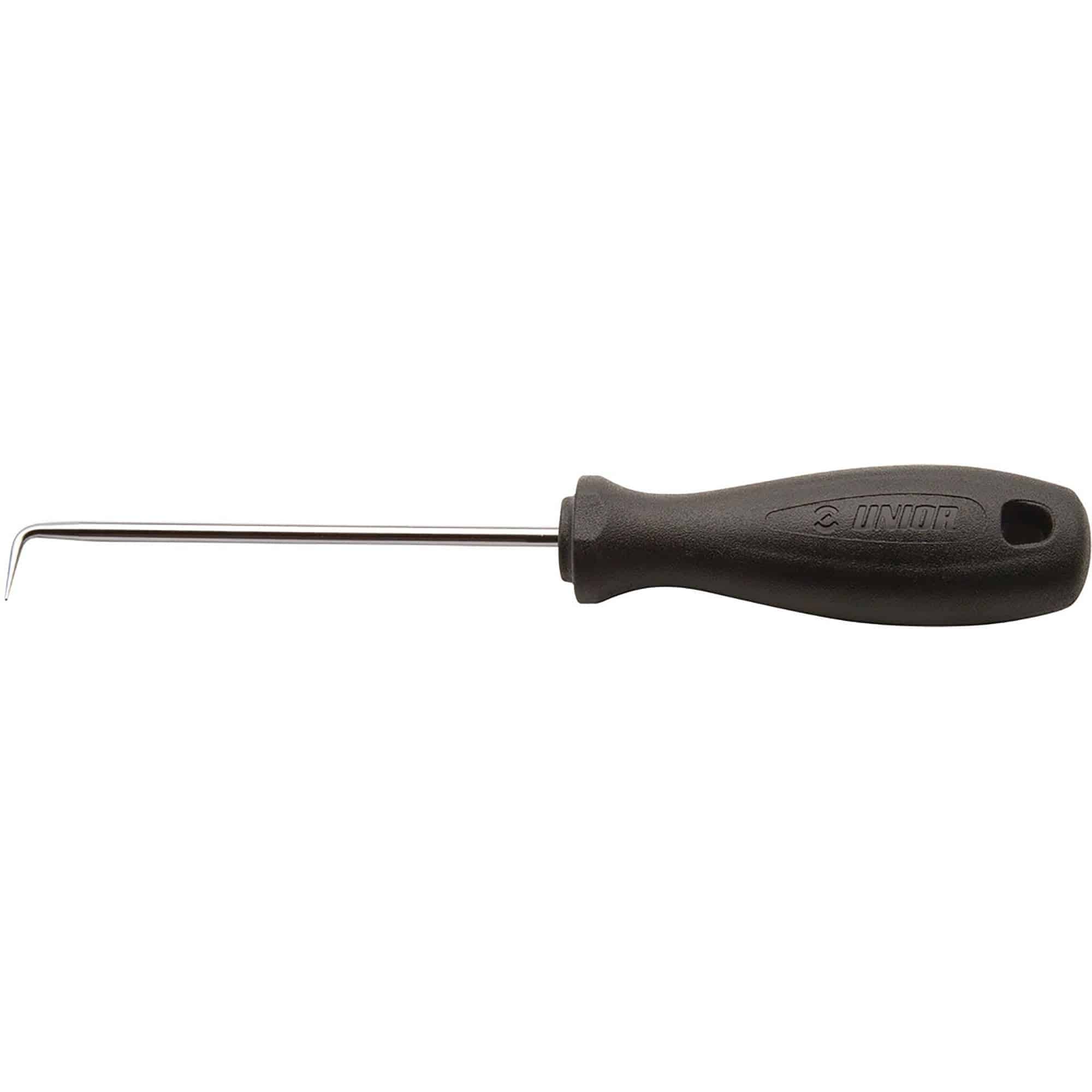 UNIOR 165mm workshop awl with 90° bent round blade for precision marking in woodworking and crafts.