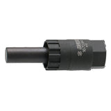 UNIOR cassette lockring tool with 12mm guide for 12mm through axle hubs, designed for bike workshop use.