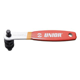 UNIOR crank puller with handle for Shimano Octalink, ISIS, and Square spindle bike cranks in red, suitable for workshop use
