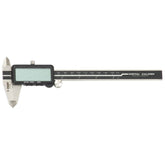 UNIOR digital calliper measuring up to 150mm with dual scale for precise workshop measurements, DIN 862 certified.