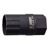 UNIOR freewheel removal tool for Shimano, SRAM, Sachs Aris, and Sun Race bikes, used in bike workshop maintenance.