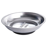 UNIOR stainless steel magnetic workshop tray, 150x40mm, with a strong magnet for organizing tools and small parts.