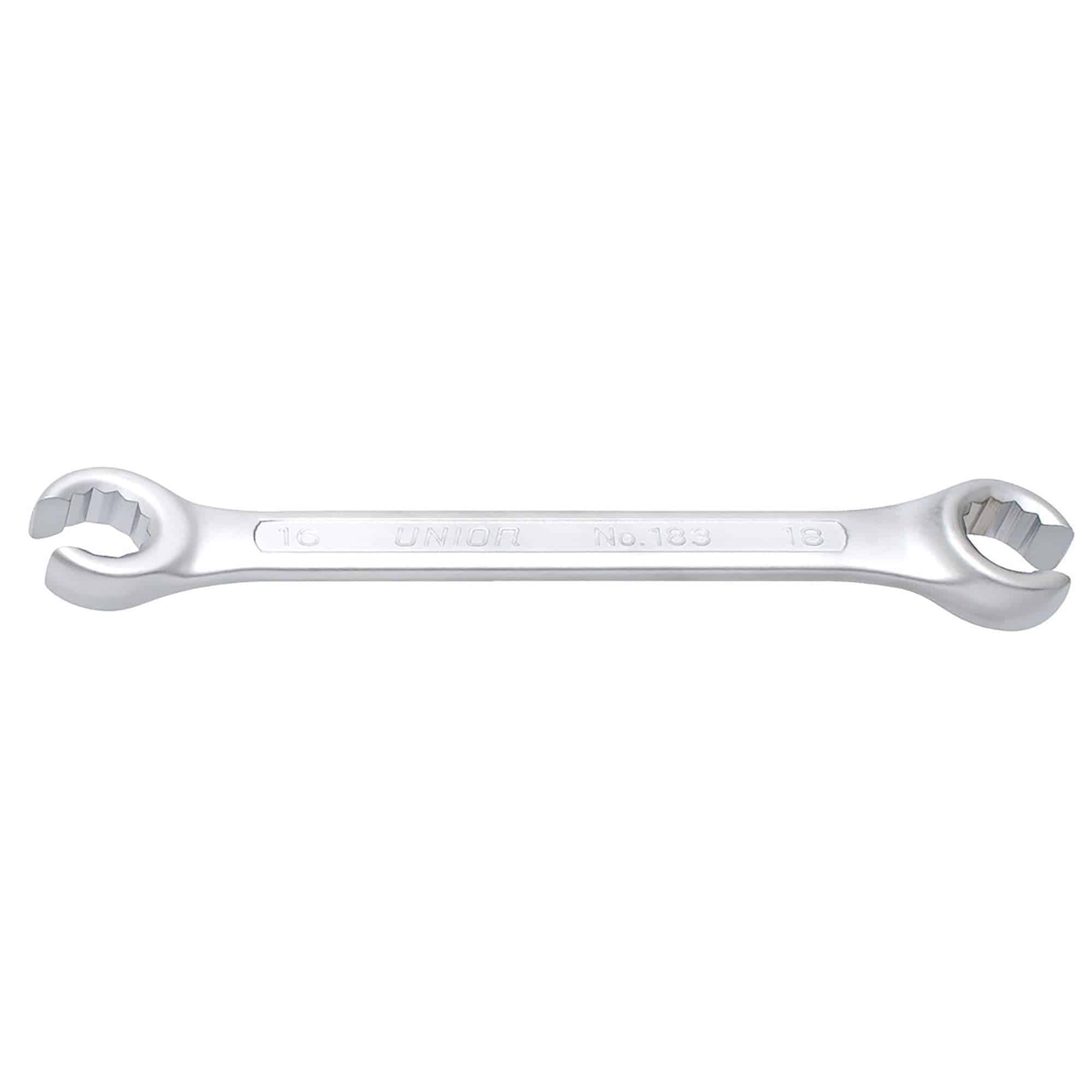 UNIOR offset open ring wrench 8x10mm for hydraulic and pneumatic systems, workshop tool with open-ended design
