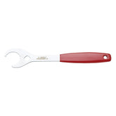 UNIOR 16 Notch Open Bottom Bracket Wrench in red for Shimano and disc brake nuts, suitable for workshop bike maintenance.