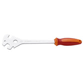 UNIOR Pro Pedal Wrench 15mm in red, a professional bike tool with ergonomic handle for bike workshop use.