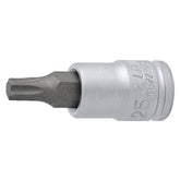 UNIOR 1/4" screwdriver socket with TX profile for workshop use, durable and suitable for precision fastening tasks