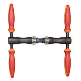 UNIOR BSA bottom bracket tapping tool with magnetic handle, 1.3/8" x 24 TPI, red workshop tool for bicycle maintenance