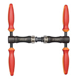 UNIOR BSA bottom bracket tapping tool with magnetic handle, 1.3/8" x 24 TPI, red workshop tool for bicycle maintenance
