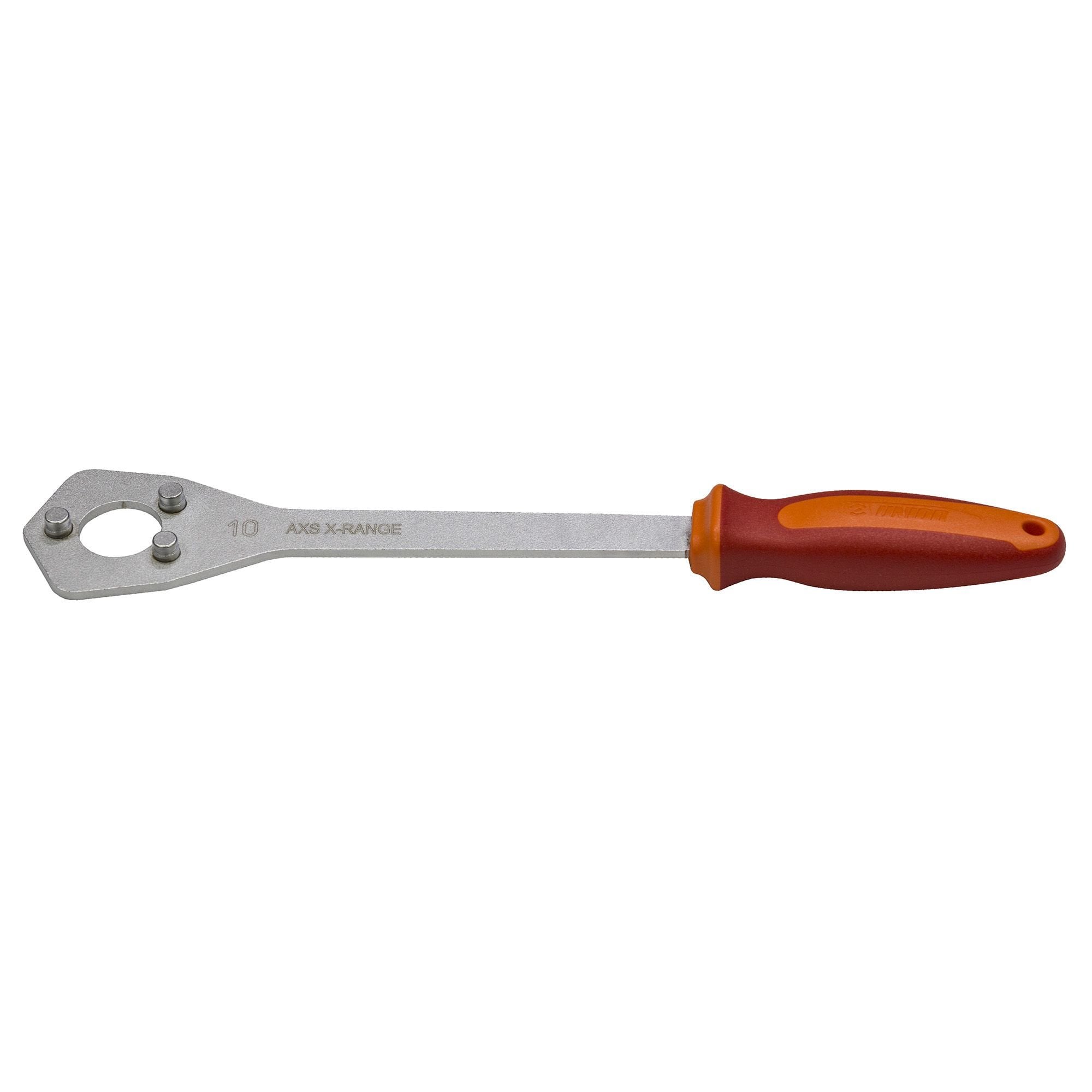 UNIOR SRAM X-Range AXS RED cassette wrench for 10T sprocket, used as a precision workshop tool for bike maintenance.