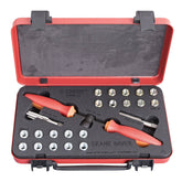 UNIOR Crank Saver Pedal Thread Repair Kit with red insert for 5/8”×24 TPI pedals, workshop tool for bicycle maintenance