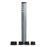 UNIOR Crown Race Setter Tool with interchangeable adapters for fork steerer tubes, used in bicycle workshop maintenance.