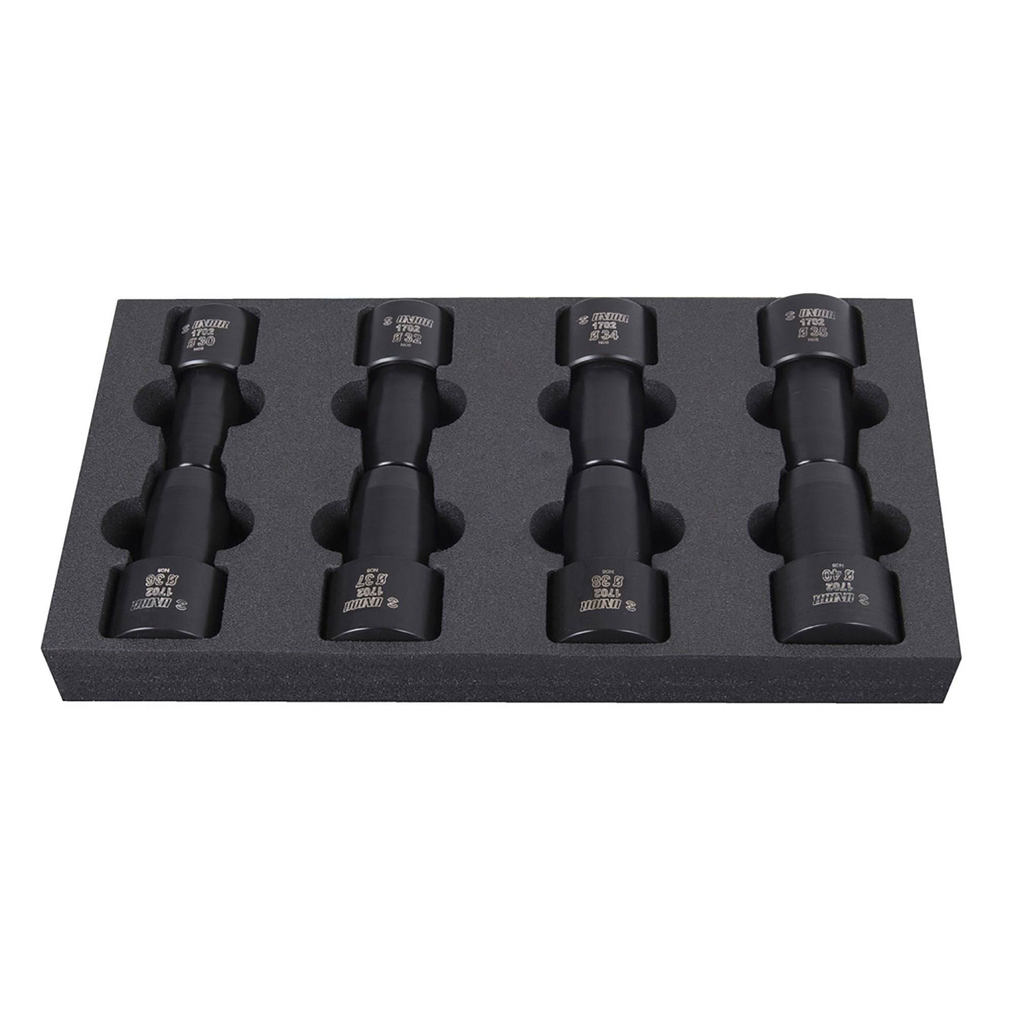 UNIOR workshop fork seal driver tool set used for precise suspension fork dust seal installation.