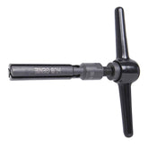 UNIOR Hub Genie workshop tool for easy removal of hub end caps on 12mm, 15mm, and 20mm axles, shown in the image.