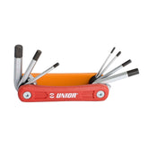 UNIOR Euro7 Multitool Red compact hex wrench set with 1.5-6mm sizes, durable workshop tool for versatile fastening tasks