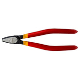 UNIOR 170mm red screw grabbing pliers with vertical serrations for stripped screws, ideal for workshop use