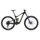 Giant Reign Advanced Pro 29 mountain bike with Sram Eagle NX drivetrain, black frame and full suspension for off-road riding.