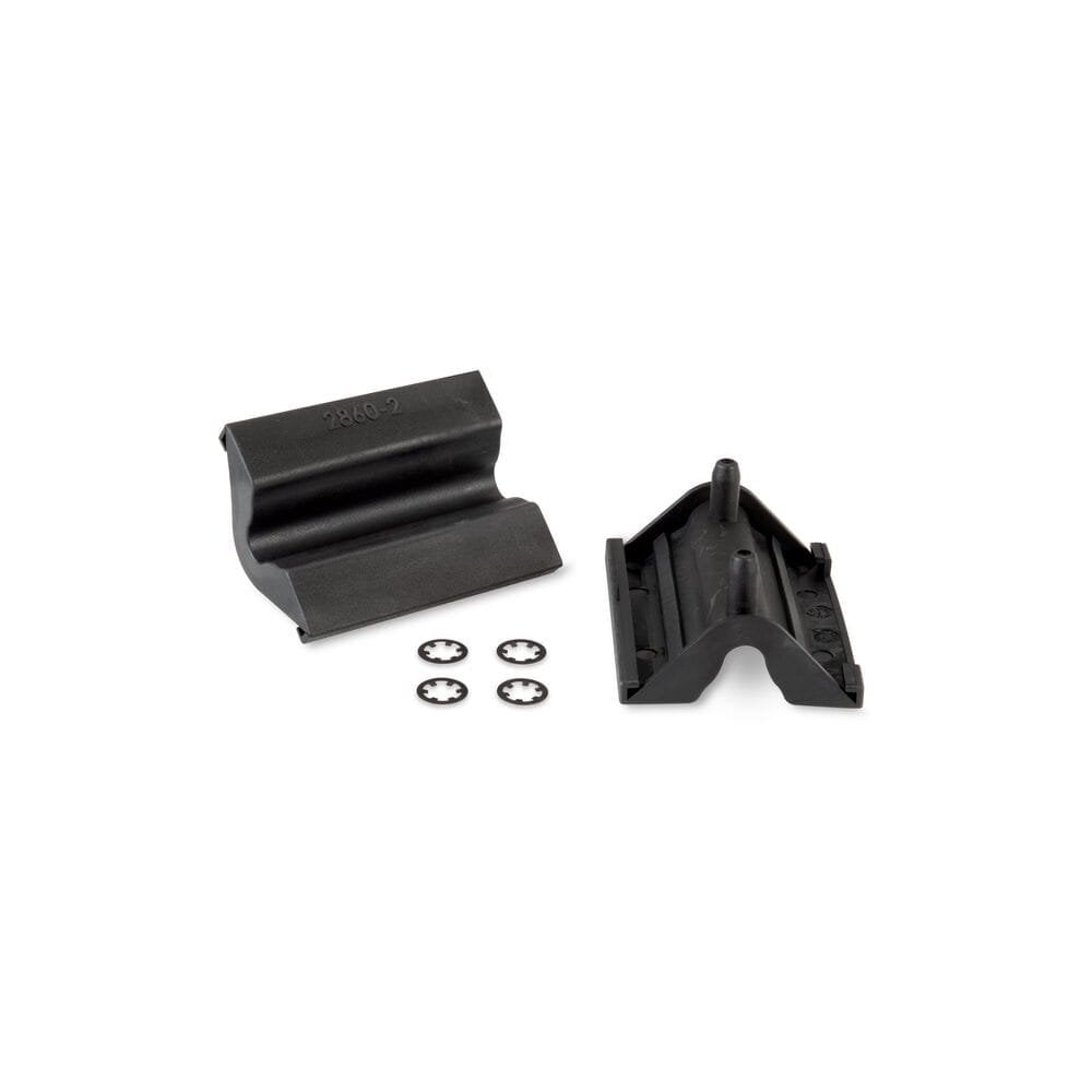 Park Tool 2860 clamp covers designed for PCS-9.3, PCS-10.3, and PCS-12.2 workshop bike workstands, visible in the image.