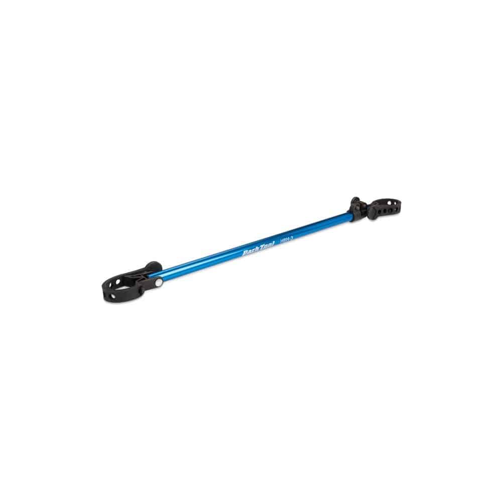 Park Tool HBH-3 extendable handlebar holder for bike repair stands, adjustable from 18 to 32 inches, for workshop use.
