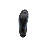 Shimano RC5 SPD-SL road cycling shoes with BOA L6 fit system, black synthetic upper and stiff sole for performance cycling.