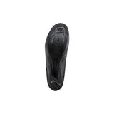 Shimano RC5 SPD-SL road cycling shoes with BOA L6 fit system, black with sleek design and adjustable closure for performance riding.