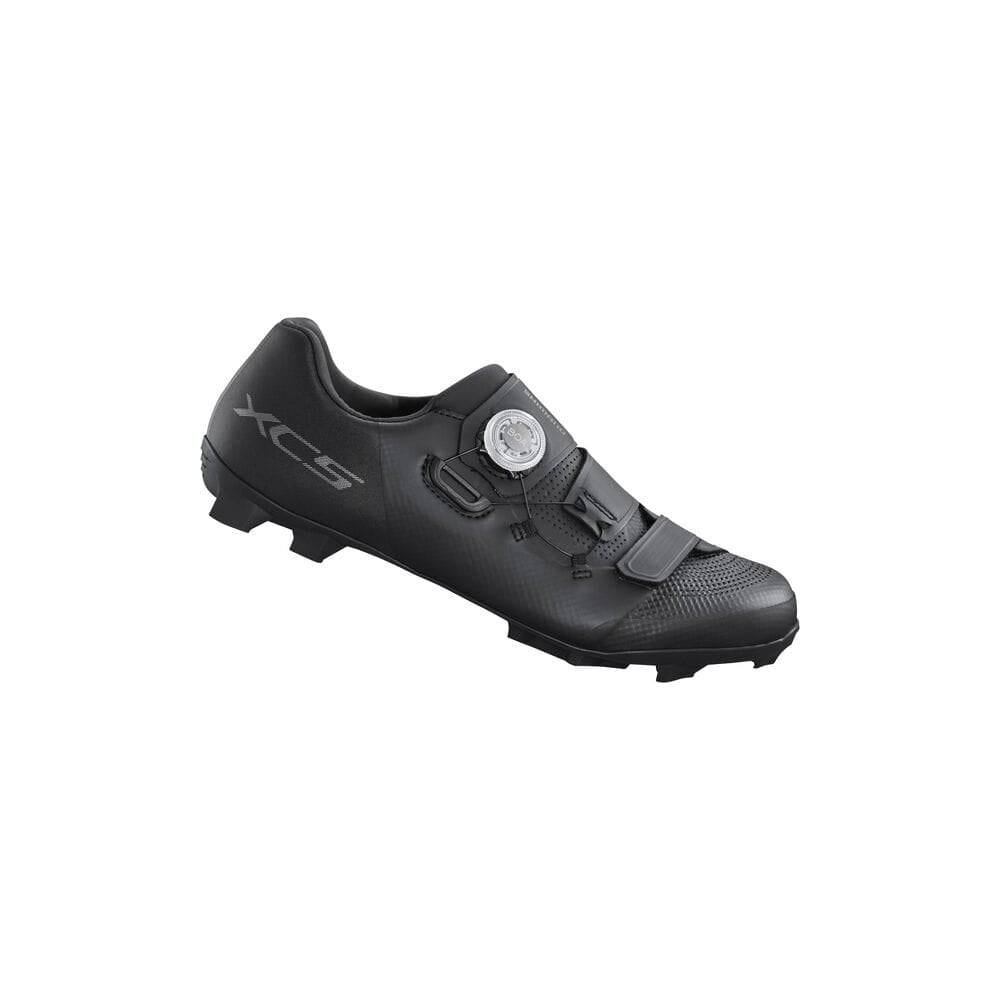 Shimano XC5 (XC502) SPD MTB shoes in green with BOA L6 dial and ULTREAD sole, designed for mountain biking.